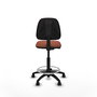 Tabouret Taburete Isso Contact permament de base Tissu Marron Structure polyamide noire Sans accoudoirs Sans appui-tête Roulettes en nylon 50 mm