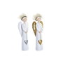 DKD Home Decor Lot de 2 Anges en Résine (7,5 x 5 x 21,5 cm)