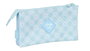 Safta Portatodo Triple Glowlab "Cisnes" - Coffret de rangement en plastique avec motif cygnes, 22 x 12 x 3 cm, à partir de 3 ans