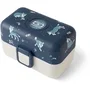 Monbento MB Tresor Wolf - Boîte-repas 3 compartiments pour enfants, sans BPA, 0.8 L, micro-ondable, lave-vaisselle, personnalisable, garantie à vie