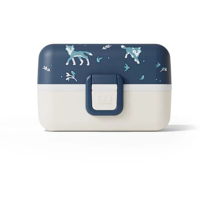Monbento MB Tresor Wolf - Boîte-repas 3 compartiments pour enfants, sans BPA, 0.8 L, micro-ondable, lave-vaisselle, personnalisable, garantie à vie