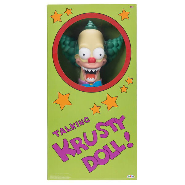 JAKKS PACIFIC Poupée parlante Krusty le Clown Les Simpsons anglais 44 cm, 14 phrases JAKKS PACIFIC Poupée parlante Krusty le Clown Les Simpsons anglais 44 cm, 14 phrases