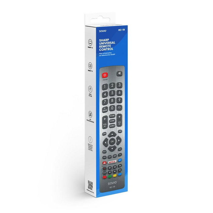Savio Télécommande Universelle RC-19 Gris Savio Télécommande Universelle RC-19 Gris