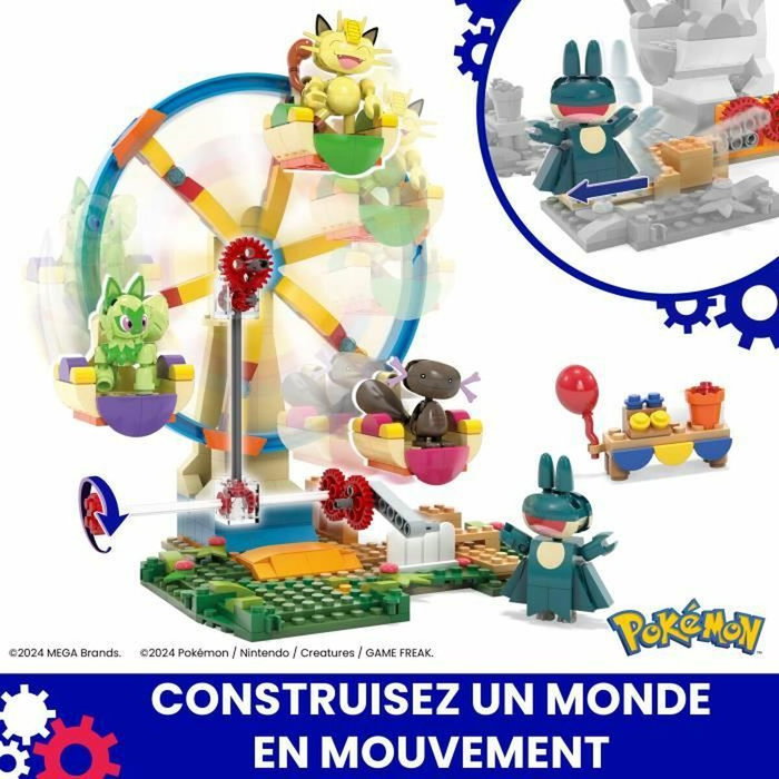 Mega Pokémon La Grande Roue HXF80 avec 4 Pokémon construibles