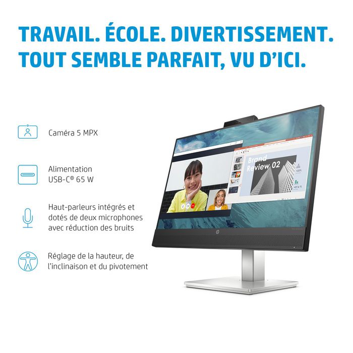HP E24m G4 Moniteur 23.8 pouces / 60.5 cm Full HD 1920 x 1080 Écran LCD