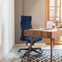 Piqueras Y Crespo Sillón Albacete Bleu avec mécanisme Synchro et accoudoirs 2D