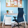 Piqueras Y Crespo Sillón Albacete Bleu avec mécanisme Synchro et accoudoirs 2D