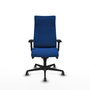 Piqueras Y Crespo Sillón Albacete Bleu avec mécanisme Synchro et accoudoirs 2D