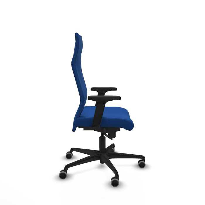 Piqueras Y Crespo Sillón Albacete Bleu avec mécanisme Synchro et accoudoirs 2D