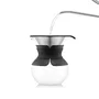 BODUM Cafetière filtre Pour Over - 0,5 L (4 tasses) avec Filtre permanent en inox - Verre borosilicate - Noir - Prépare un café aromatique