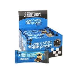 NUTRISPORT LOW CARBS HIGH PROTEIN chocolat-biscuits 16 barres