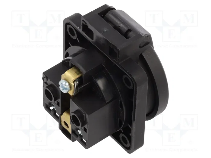 SEZ DK VZ 16S/BLACK Socle femelle d'alimentation AC Uni-Schuko 16A