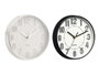 GIFTDECOR Horloge ronde 20 cm numéros et rayures assortie