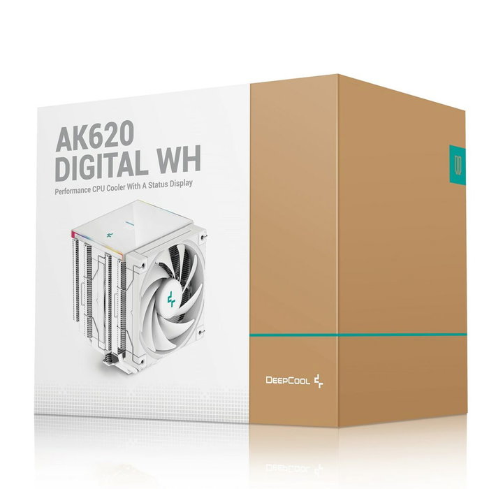 Deepcool AK620 Digital Ventirad CPU Blanc avec 2x 120 mm et afficheur digital