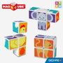 Geomag Magicube 132 - Blocs magnétiques avec animaux imprimés et cartes