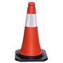 WOLFPACK LINEA PROFESIONAL Cône de signalisation base caoutchouc 70 cm avec bande réfléchissante