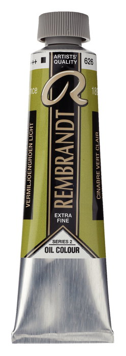 Rembrandt Peinture à l'huile Vert cinabre clair 626, Tube 40 ml Rembrandt Peinture à l'huile Vert cinabre clair 626, Tube 40 ml