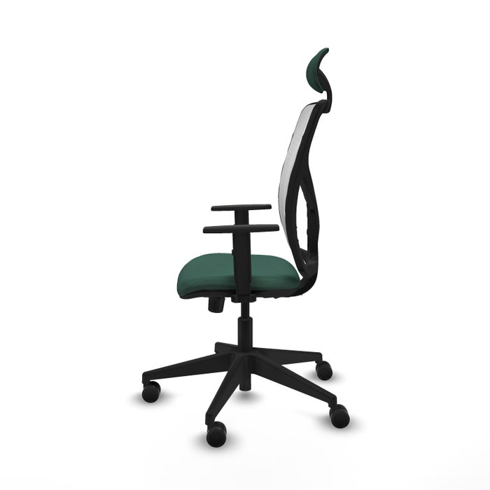 Piqueras y Crespo Chaise de Bureau Motilla Vert Bouteille et Blanc