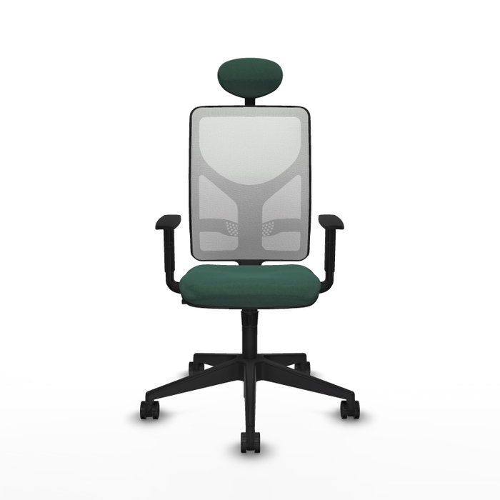 Piqueras y Crespo Chaise de Bureau Motilla Vert Bouteille et Blanc