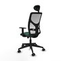 Piqueras y Crespo Chaise de Bureau Motilla Vert Bouteille et Blanc