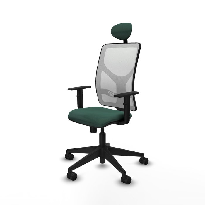 Piqueras y Crespo Chaise de Bureau Motilla Vert Bouteille et Blanc