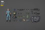 UNSC Dark Source figurine Elite Soldier Hunter 7 cm
