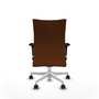 Piqueras Y Crespo Chaise Albacete Confidente, Similicuir Marron, Base Blanche, Bras 1D