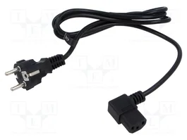 POS Câble d'alimentation H03VV-F 3x0,75mm2 1,5m noir