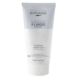 Byphasse Masque purifiant à l'argile et au charbon pour le visage, 150 ml