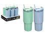 Kinvara Verre à paille 750 ml Assortis Bleu Vert 9 x 26 x 8 cm (Set de 12)