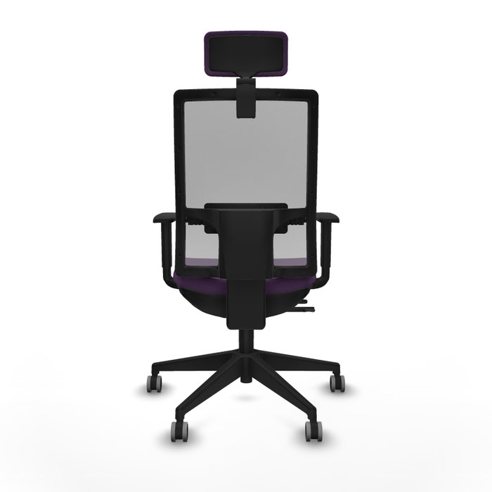 Piqueras y Crespo Chaise de Bureau Horna avec Appui-tête, Violet et Gris
