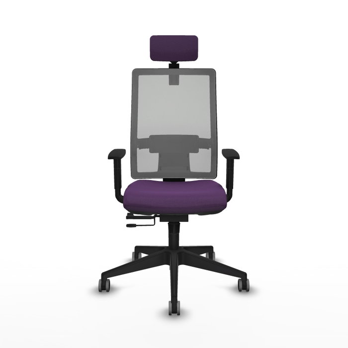 Piqueras y Crespo Chaise de Bureau Horna avec Appui-tête, Violet et Gris