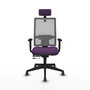 Piqueras y Crespo Chaise de Bureau Horna avec Appui-tête, Violet et Gris
