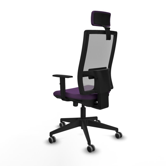 Piqueras y Crespo Chaise de Bureau Horna avec Appui-tête, Violet et Gris