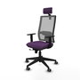 Piqueras y Crespo Chaise de Bureau Horna avec Appui-tête, Violet et Gris