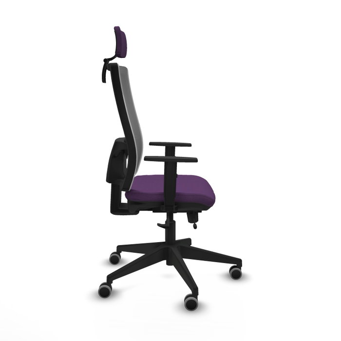 Piqueras y Crespo Chaise de Bureau Horna avec Appui-tête, Violet et Gris