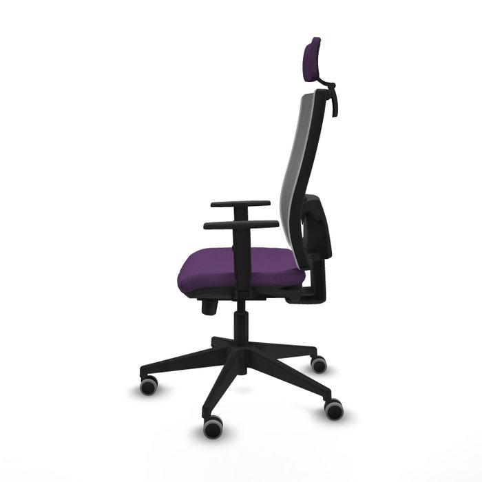 Piqueras y Crespo Chaise de Bureau Horna avec Appui-tête, Violet et Gris