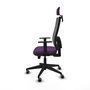 Piqueras y Crespo Chaise de Bureau Horna avec Appui-tête, Violet et Gris