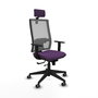 Piqueras y Crespo Chaise de Bureau Horna avec Appui-tête, Violet et Gris