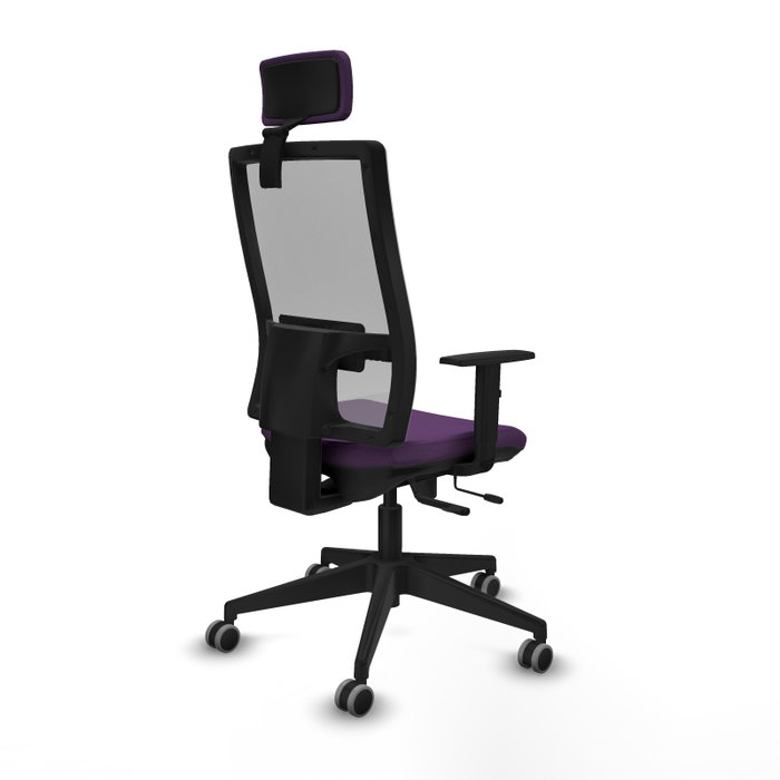 Piqueras y Crespo Chaise de Bureau Horna avec Appui-tête, Violet et Gris
