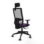 Piqueras y Crespo Chaise de Bureau Horna avec Appui-tête, Violet et Gris