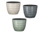 Ibergarden Maceta Rayas 20 cm Surtidos Couleurs Assorties Pot Plastique (Set de 24)