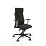 Piqueras Y Crespo Fauteuil Albacete avec mécanisme Synchro, Tissu Noir