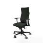 Piqueras Y Crespo Fauteuil Albacete avec mécanisme Synchro, Tissu Noir