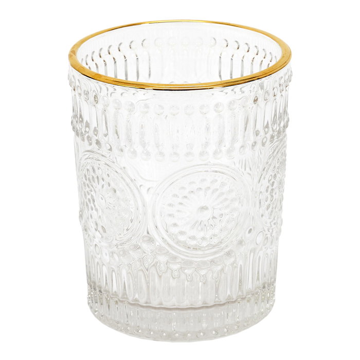 Home Deco Factory Verre Mirage avec rebord doré 250 ml Home Deco Factory Verre Mirage avec rebord doré 250 ml