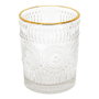 Home Deco Factory Verre Mirage avec rebord doré 250 ml