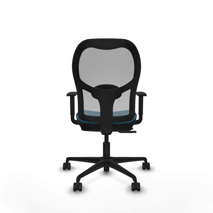 Chaise Jorquera Synchrone/Traslack tissu Vert pétrole Maille Gris Base en nylon noir Accoudoir 1D Sans appui-tête Roulettes 65mm nylon Chaise Jorquera Synchrone/Traslack tissu Vert pétrole Maille Gris Base en nylon noir Accoudoir 1D Sans appui-tête Roulettes 65mm nylon