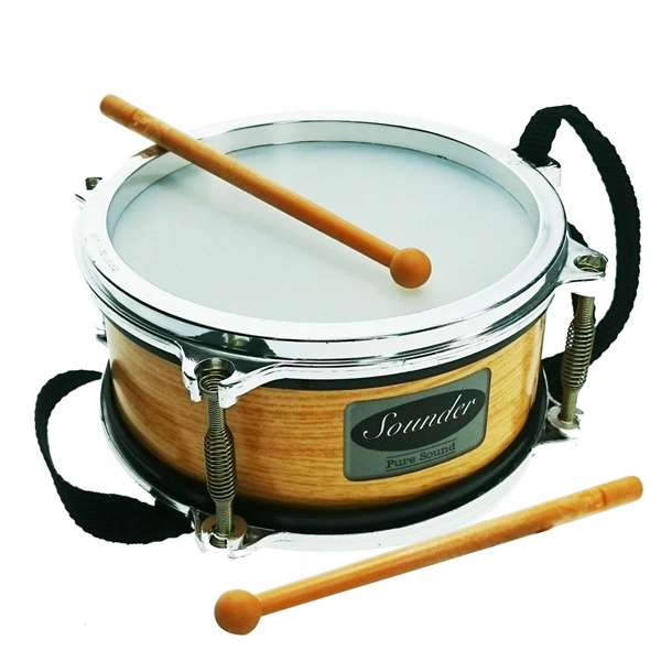 Reig Tambour Sounder métallisé pour enfants d'âge préscolaire, taille 8,20 x 19 x 19 cm, jouet de percussion en plastique