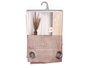 Giftdecor Cortine marron relief en tissu 100% polyester 24x5x26 cm (Set de 6)