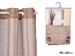 Giftdecor Cortine marron relief en tissu 100% polyester 24x5x26 cm (Set de 6)